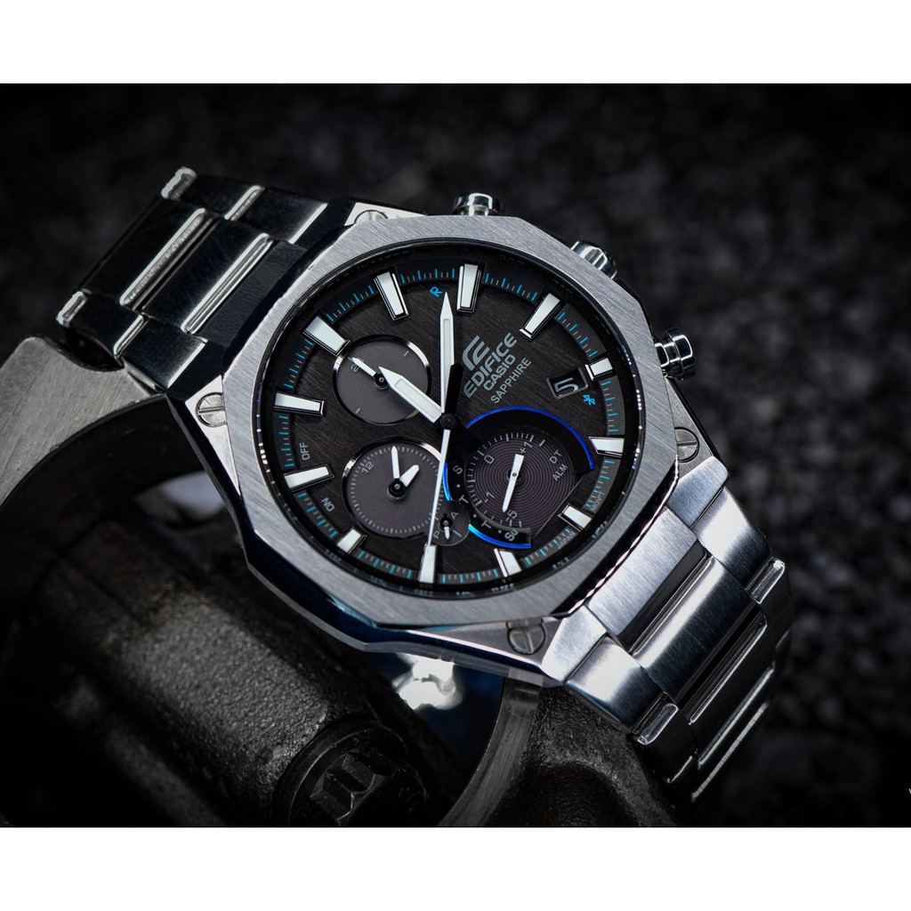 Đồng Hồ Nam Casio Edifice EQB-1100D-1A Chính Hãng - Dây Thép | Edifice EQB-1100D-1ADR Pin Năng Lượng Mặt Trời