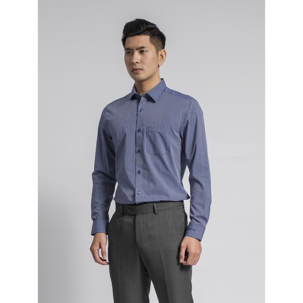 Áo sơ mi nam dài tay ARISTINO sợi tre dáng reguler ALS53408