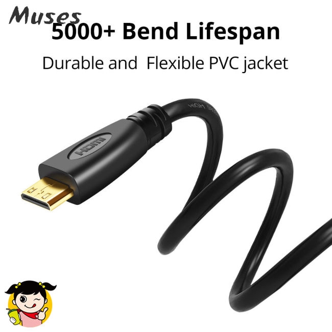 Muse07 3' 6' 10' Cáp HDMI Cáp Adapter HDMI sang HDMI Kết nối type C male 4K video