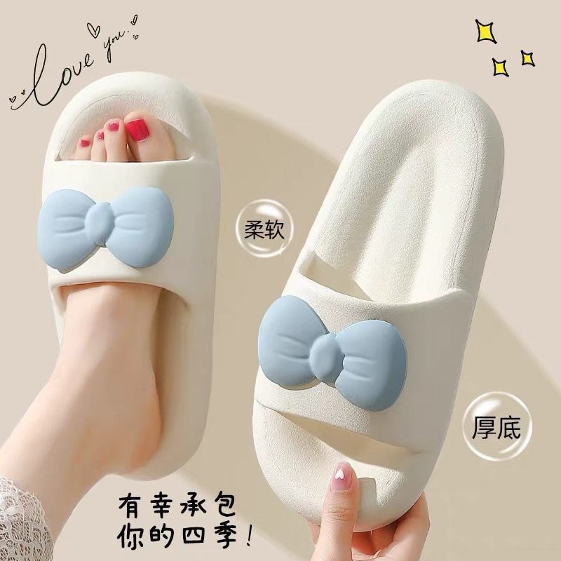 Dép đi trong nhà cute quai ngang đế bánh mì phong cách Hàn Quốc cực đẹp, Dép bánh mì nữ chất liệu cao su siêu êm