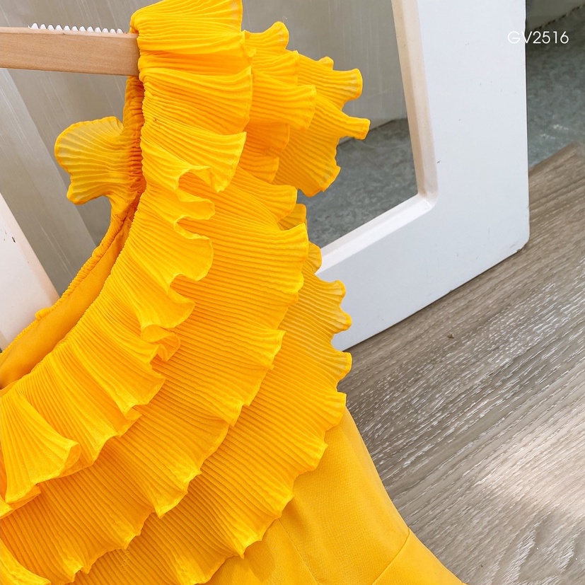 Váy trễ vai dáng dài dập li công chúa thương hiệu GIIAN VA0078