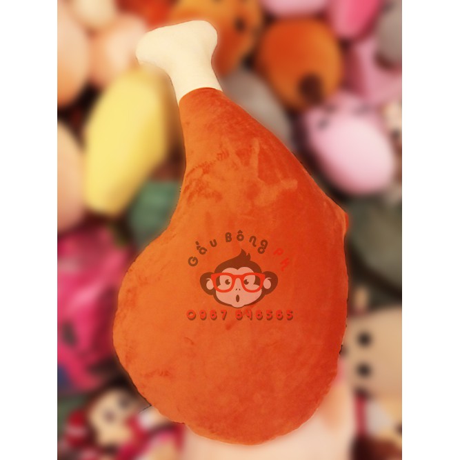 Gấu bông đùi gà cao 1m vải cao cấp mịn