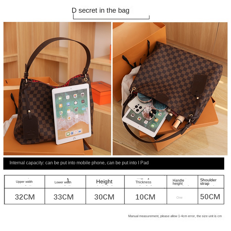 Túi Lvv Tote Nữ Túi Xách Hàn Quốc Túi Xô Nách Công Suất Lớn