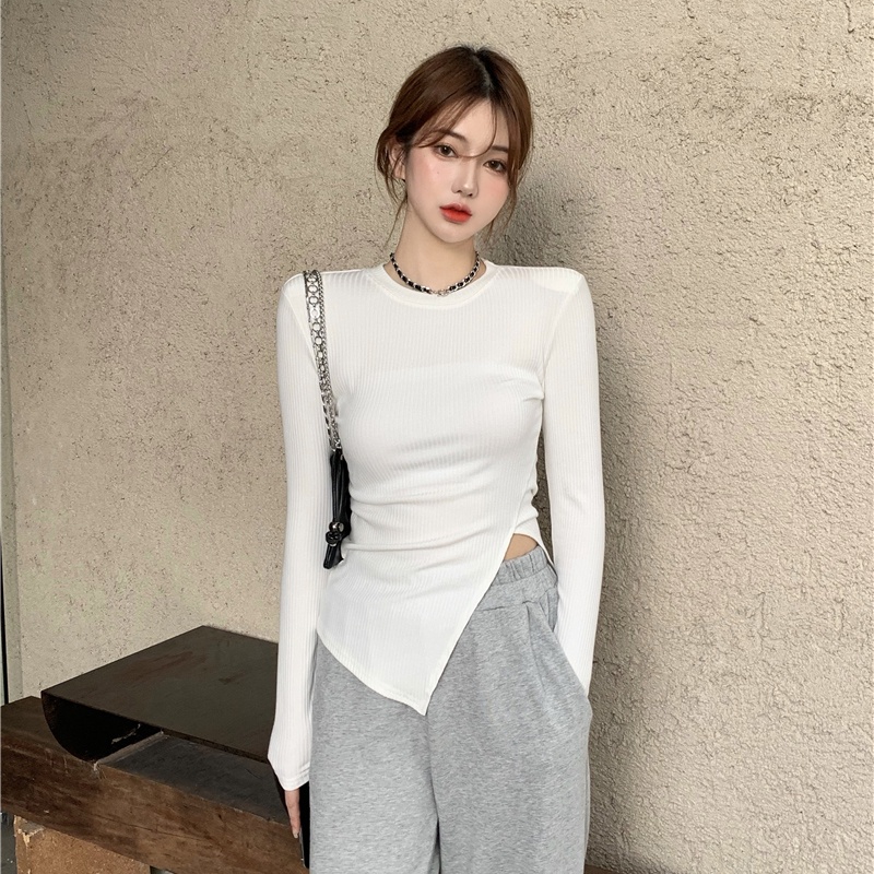 NRVP Áo Thun Nữ Tay Dài 100% Cotton Thời Trang Hàn Quốc