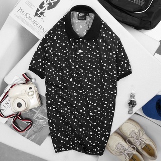 Áo thun nam polo size lớn in thoáng đen