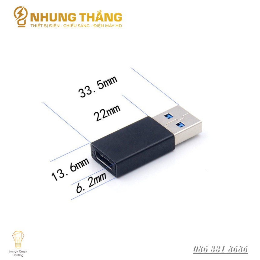 Đầu Chuyển Đổi Từ Cổng Type C - Sang USB 3.0 Chuyên Dụng