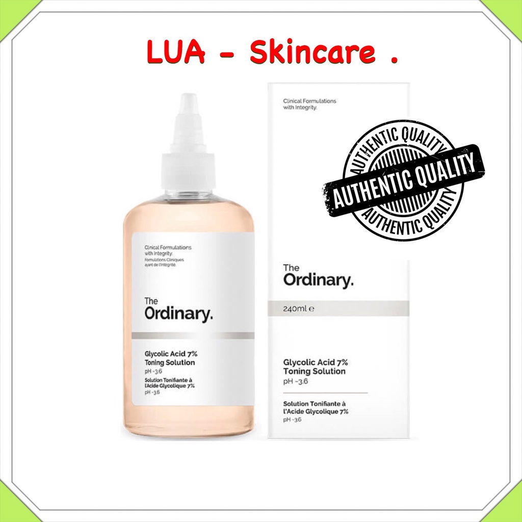  Toner tẩy da chết làm sạch Glycolic Acid 7% Toning Solution - The Ordinary