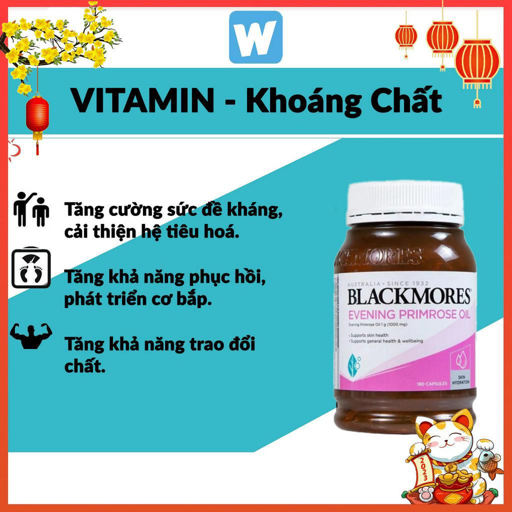 Tinh dầu hoa anh thảo Blackmores Evening Primrose Oil 190 viên điều hòa nội tiết tố nữ, ổn định chu kỳ kinh nguyệt