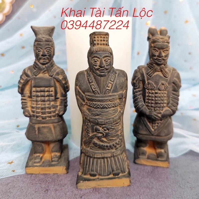 Bộ 9 tượng đất nung cao 9cm mô phỏng đội quân đất nung Tần Thuỷ Hoàng