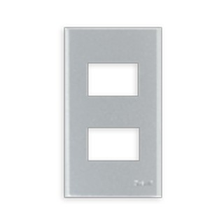 Mặt dùng cho 2 thiết bị màu Bạc Panasonic WEG68020MW