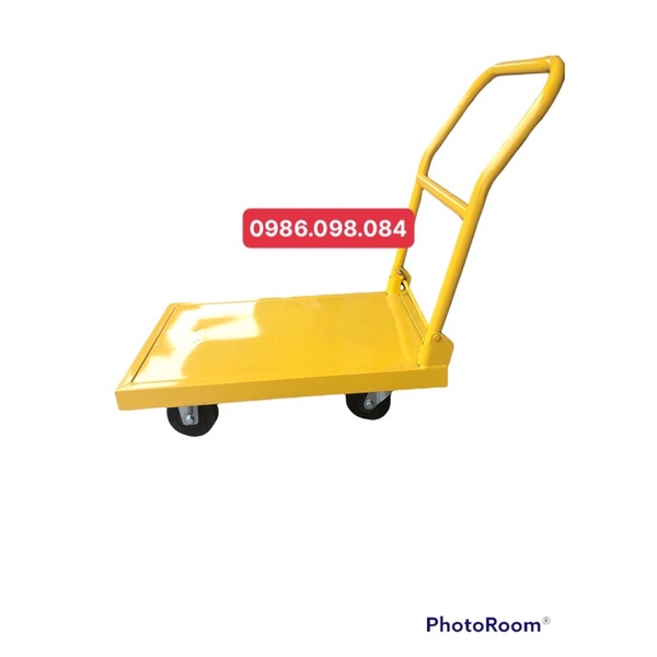 Xe đẩy hàng, xe kéo hàng 4 bánh có thể gấp gọn, kích thước 60*90 tải trọng 500kg mặt sàn phẳng