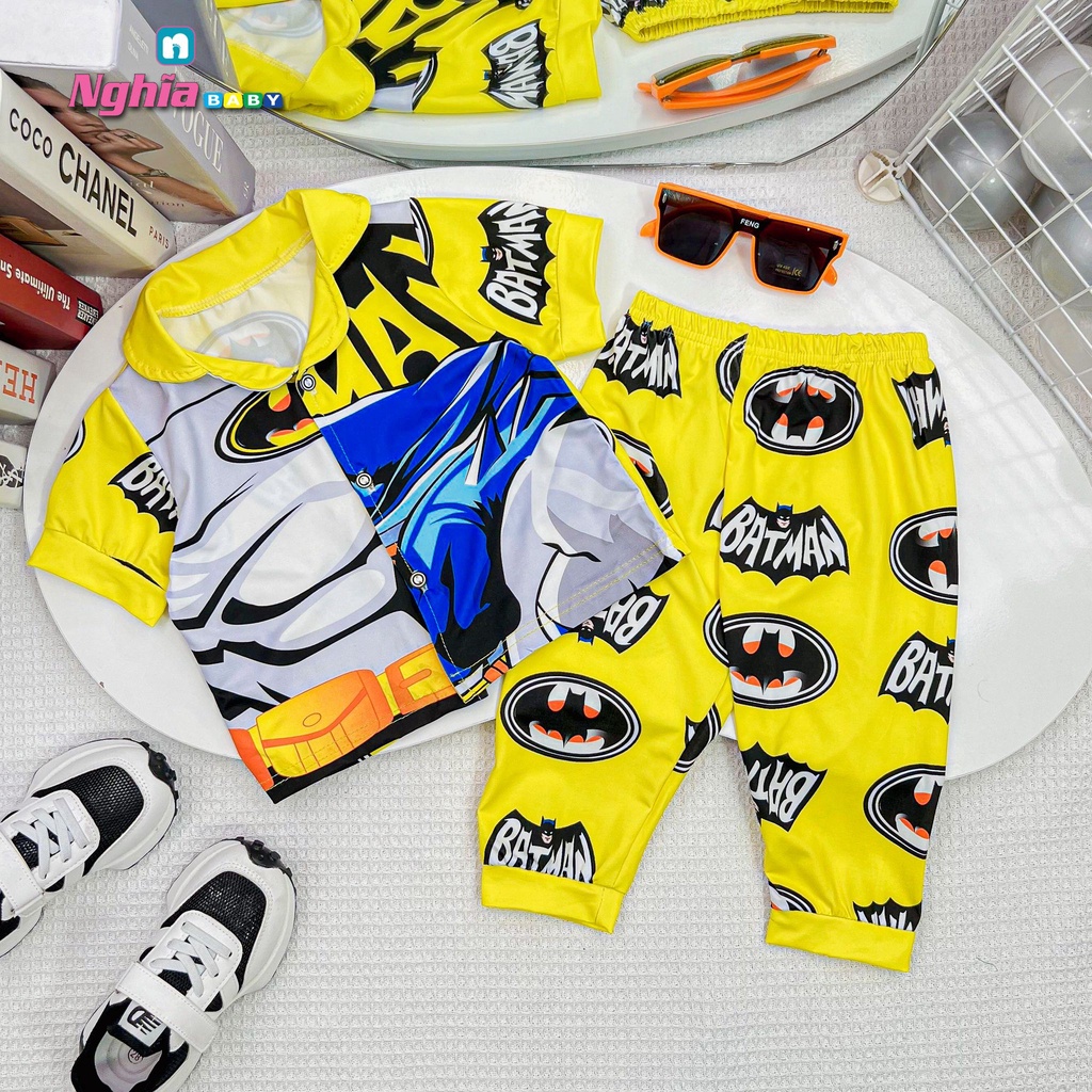 Đồ bộ pijama thun lạnh - đồ bộ thun lạnh quần dài NGHĨA BABY dành cho bé trai