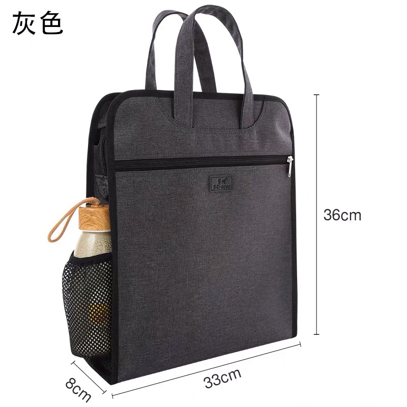 Cặp táp đựng tài liệu khổ a4 bằng vải Canvas in logo có thể tùy chỉnh | BigBuy360 - bigbuy360.vn