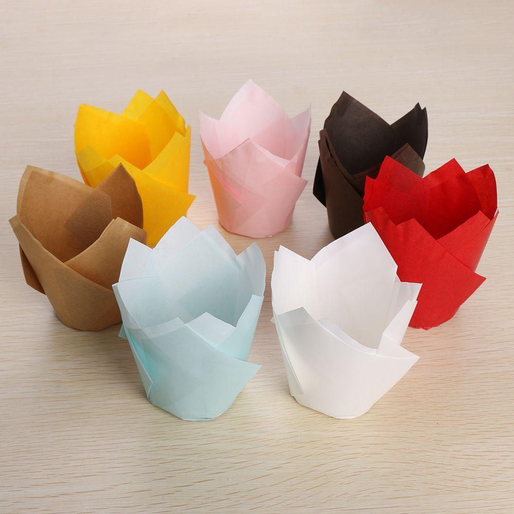 FAY Set 50 Cốc Giấy Làm Bánh Muffin Chống Mỡ