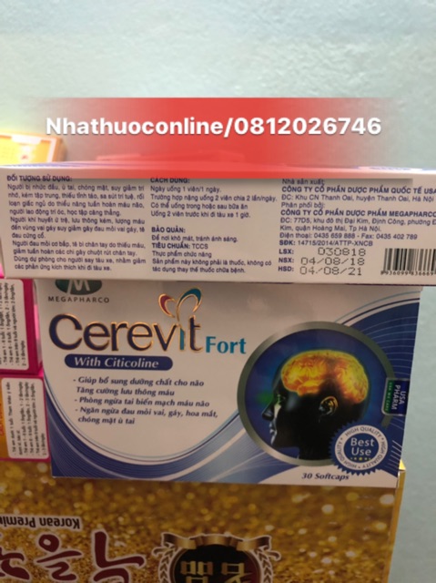 ✅BỔ NÃO CEREVIT FORTE GIÚP TĂNG CƯỜNG TUẦN HOÀN NÃO(sản phẩm này không phải là thuốc không có tác dụng thay thế thuốc) | BigBuy360 - bigbuy360.vn