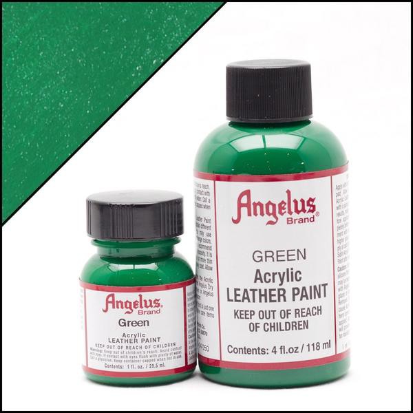 Green - Màu Angelus Leather Paint Màu sơn vẽ cho da, vải - màu custom giầy
