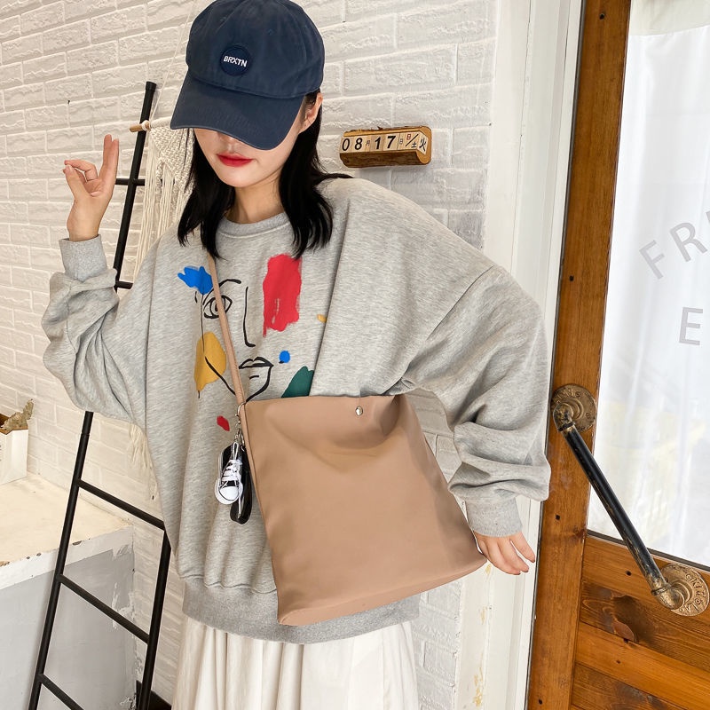 Túi Xách Canvas Mềm Mại Màu Trơn Thanh Lịch Chất Lượng Cao Cho Nữ