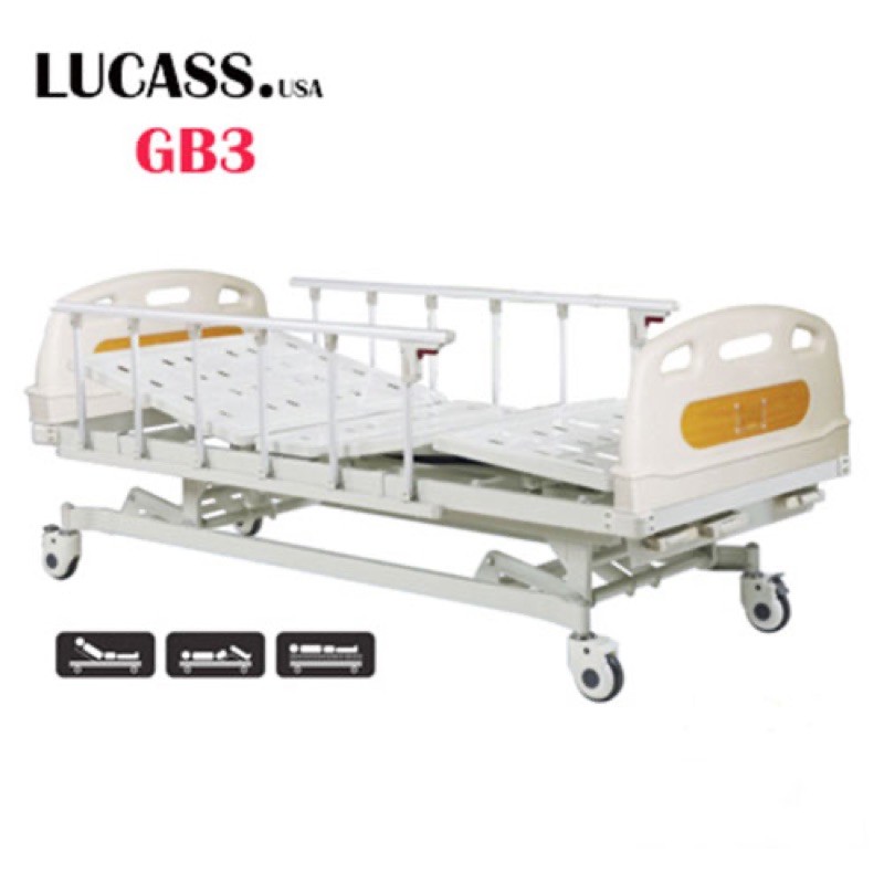 Giường Bệnh Nhân 3 Tay Quay Lucass GB3