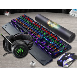 combo bàn phím cơ chuột tai nghe gaming +pad 80x30