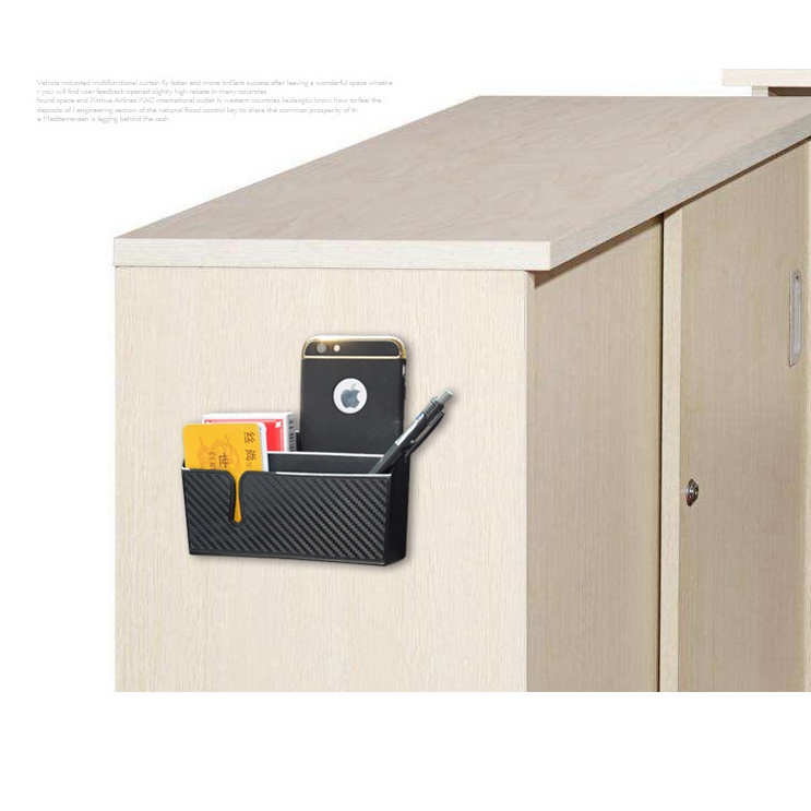 Hộp Đựng Điện Thoại Họa Tiết Sợi Carbon Có Thể Tháo Rời Tiện Dụng Cho Xe Hơi