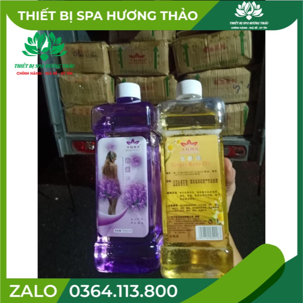 Tinh dầu Massage Body 1000ml (Gừng, Ngải, Lavender, Hoa hồng, Oliu, Xả Chanh)