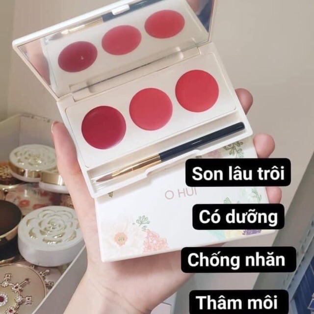 Bảng son lì Ohui 3 màu mini date 22