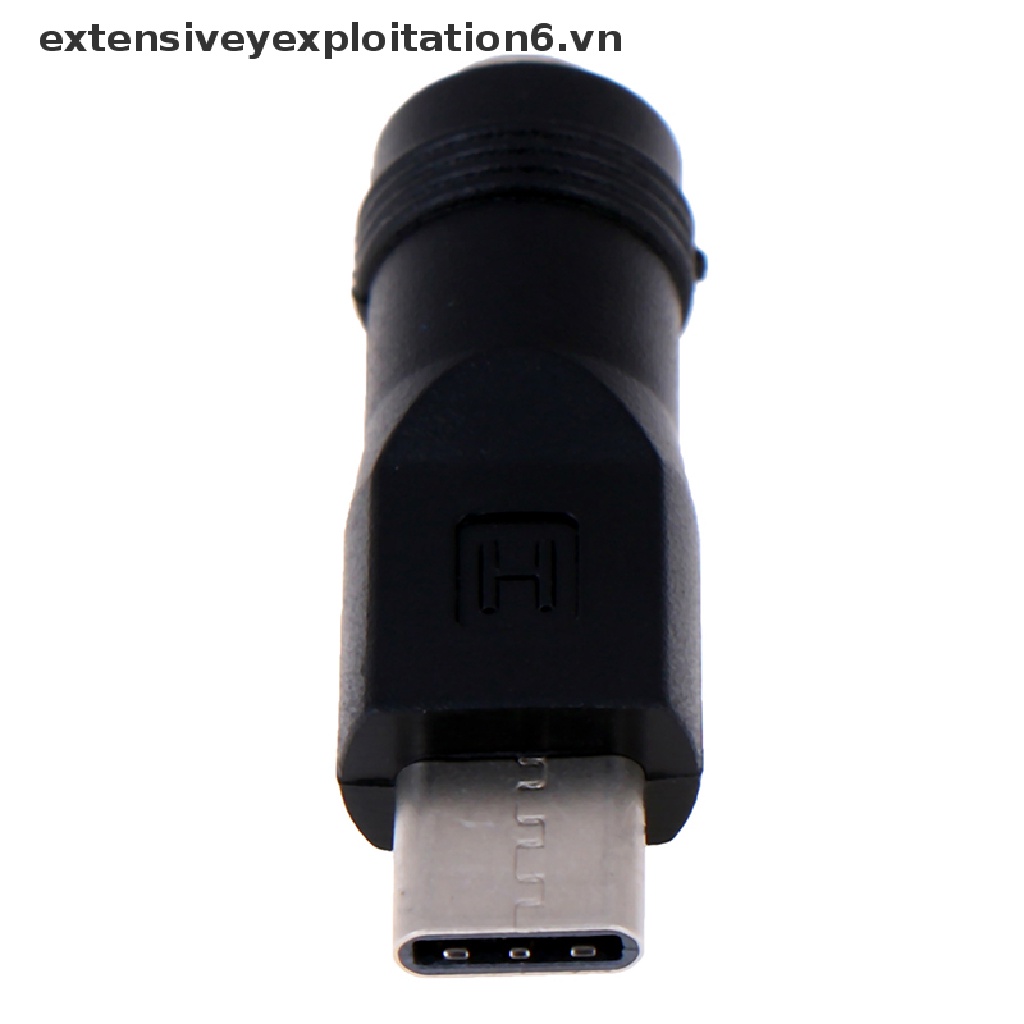 Giắc cắm chuyển đổi cổng 5.5 * 2.1mm sang đầu type-c 3.1 90 / 180 độ DC
