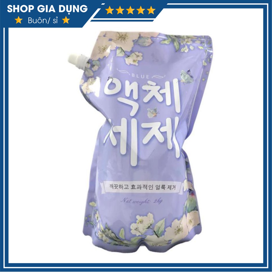 Nước Giặt Blue Dạng Túi Hương Thảo Mộc Tươi Mát Hàn Quốc - Chính Hãng Túi Nặng 2Kg