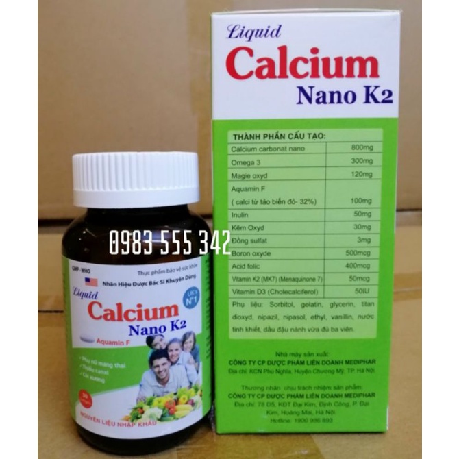 Viên uống bổ xung canxi, vitamin D3, ngăn ngừa thiếu canxi.