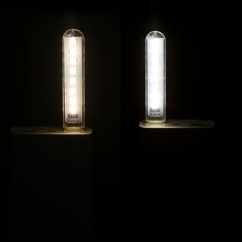 Đèn led usb mini DC5V 8 bóng cho máy tính