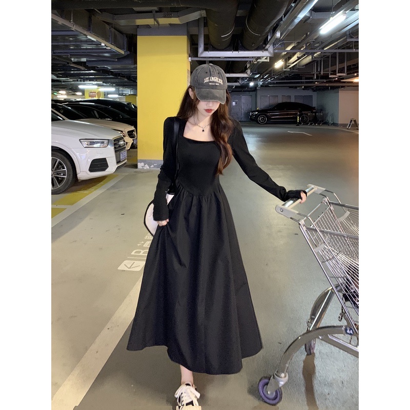 Đầm Dài Tay Dáng Ôm Thời Trang Hàn Quốc Dành Cho Nữ
