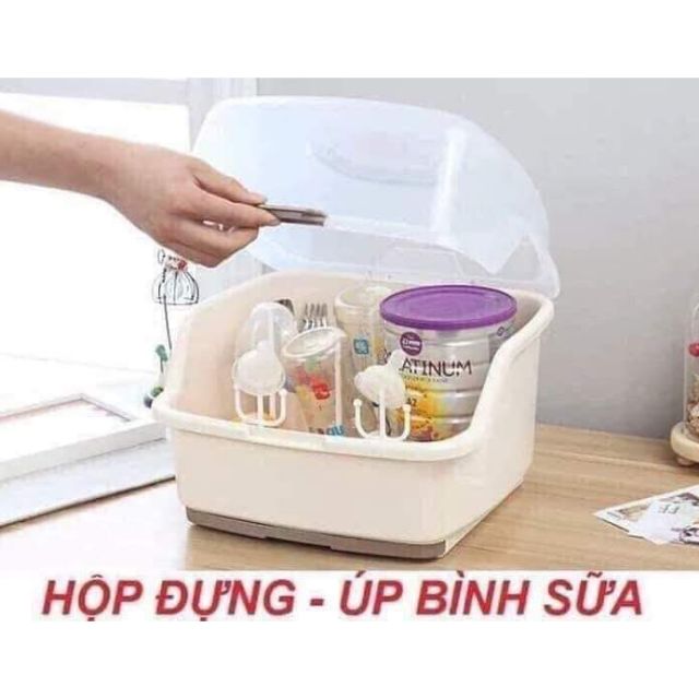ÚP BÌNH SỮA CÓ NẮP ĐẬY (có khay hứng nước)