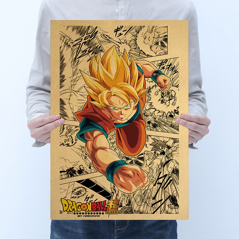 Poster Dragon Ball Dán Tường kích thước 50.5*35cm - Tranh Nhân vật hoạt hình Dragon Ball dùng trang trí nội thất