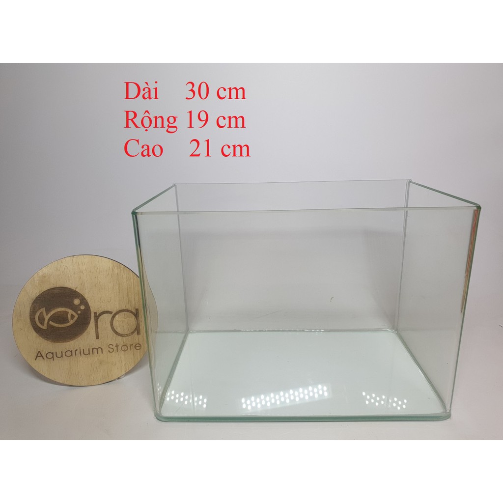 { RẺ VÔ ĐỐI } Bể Cá Kính Đúc ,Dài 30cm Rộng 19cm Cao 21 cm  - ( giá đã bao gồm thùng xốp vận chuyển)