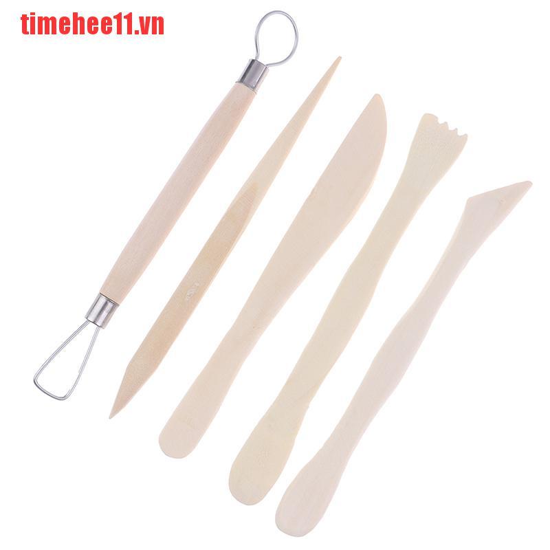 Set 5 Dụng Cụ Điêu Khắc Đất Sét 6inch timehee11
