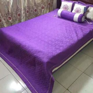 Chăn hè satin về 3 màu tím, hồng, đỏ