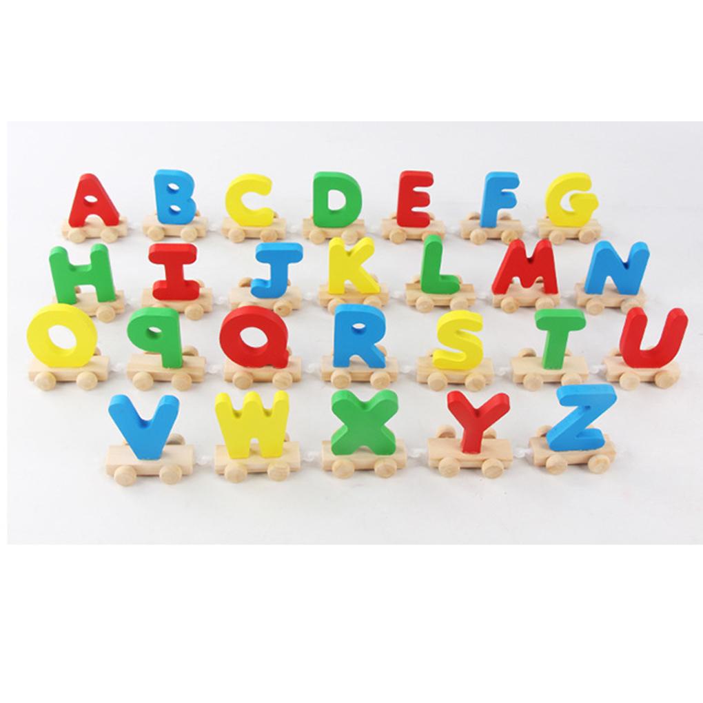 Đồ Chơi Tàu Lửa ABC Hình Chữ Cái Bằng Gỗ Dành Cho Trẻ Em