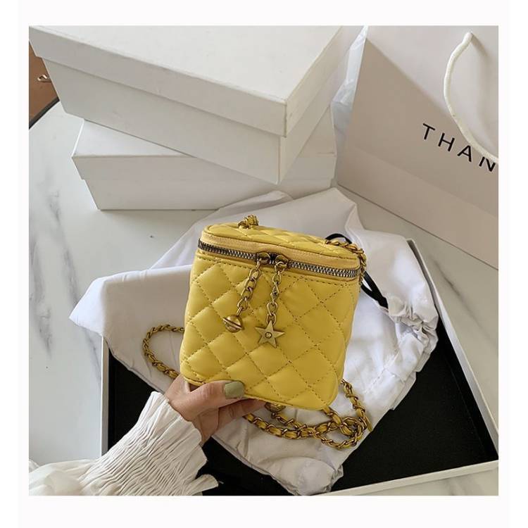 Túi Đeo Chéo Mini Hình Vuông Đính Hạt Tròn Phong Cách Retro Thời Trang Mới 2022