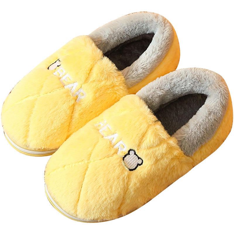 Dép Bông Đi Trong Nhà Bằng Vải Cotton Phủ Lông Cỡ Lớn Thời Trang Mùa Đông Cho Nam Và Nữ