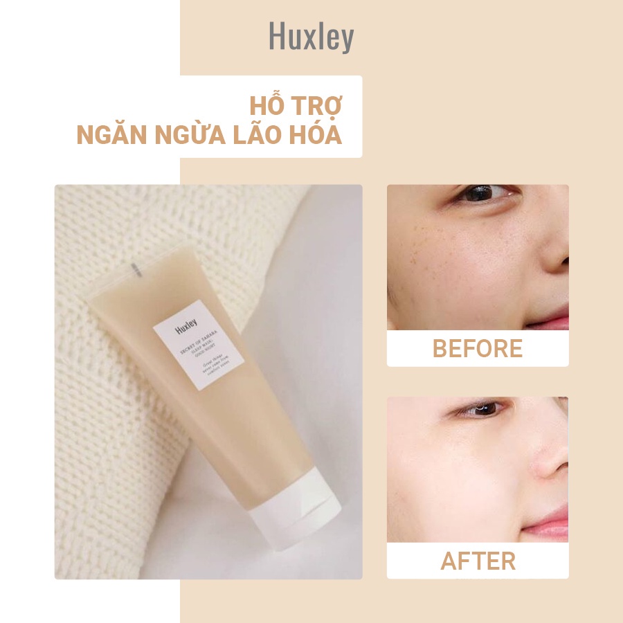 Mặt Nạ Ngủ Huxley Dưỡng Ẩm, Tái Tạo Da Từ Xương Rồng 120G Hàn Quốc