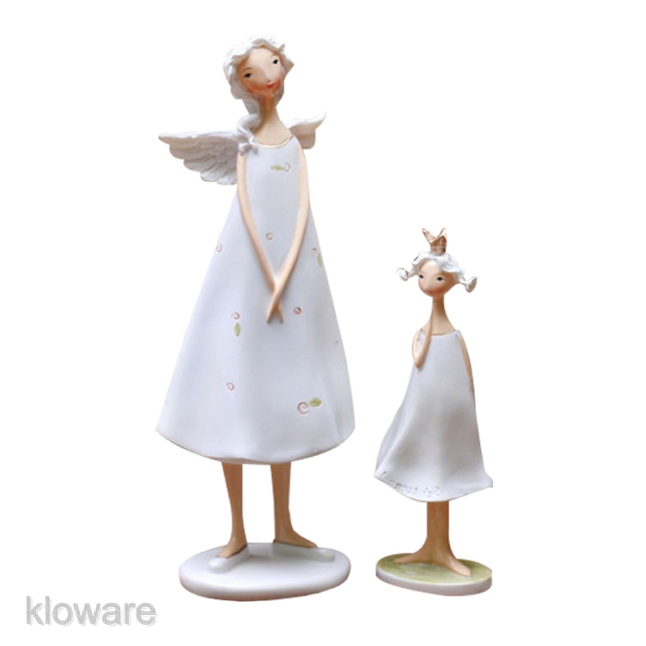 【In Stock】Tượng điêu khắc hình thiên thần và mẹ và con dùng trang trí bàn làm việc