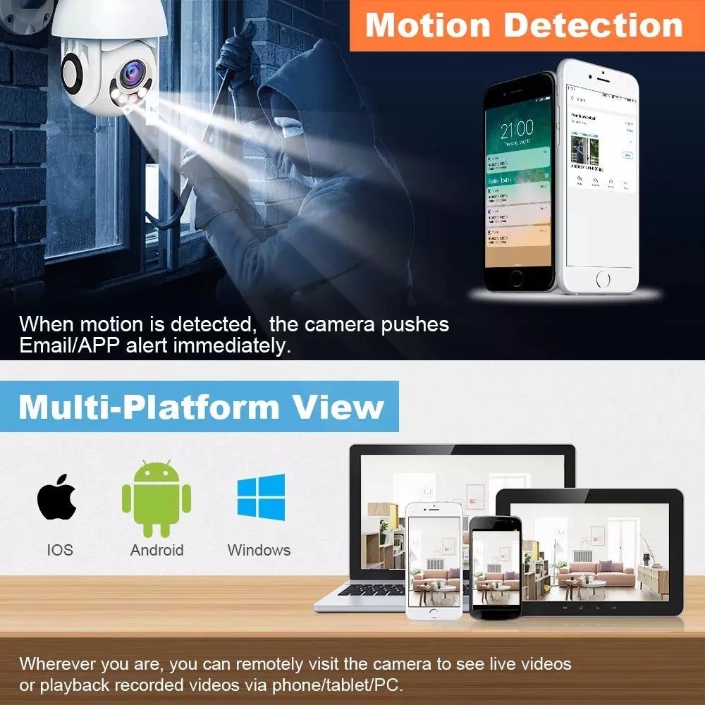 Camera IP Wifi điều khiển PTZ quay quét ngoài trời ICSEE xoay 360 Full HD 1080p