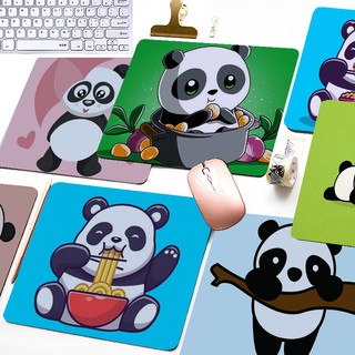 Miếng lót chuột hình chữ nhật in hình gấu trúc dễ thương