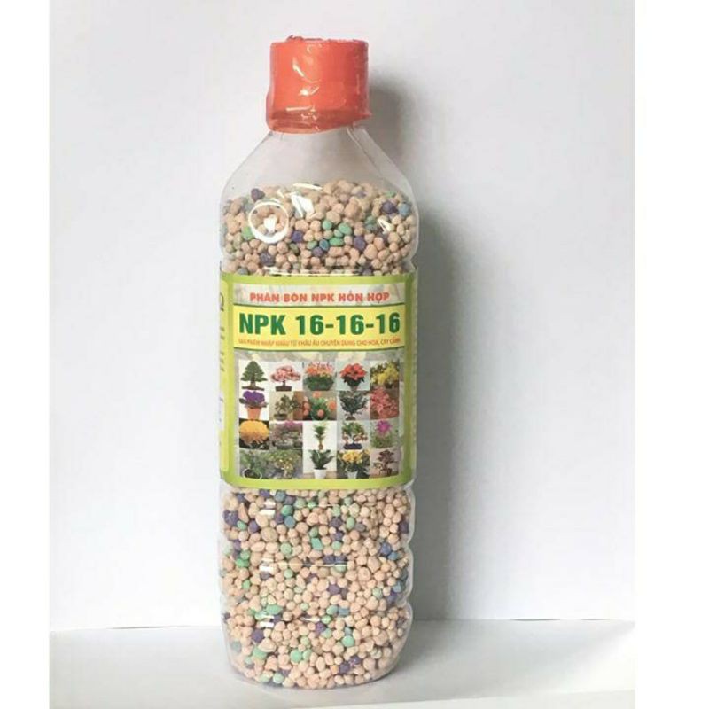 Phân bón chuyên hoa, cây cảnh NPK 16-16-16 chai 500gr