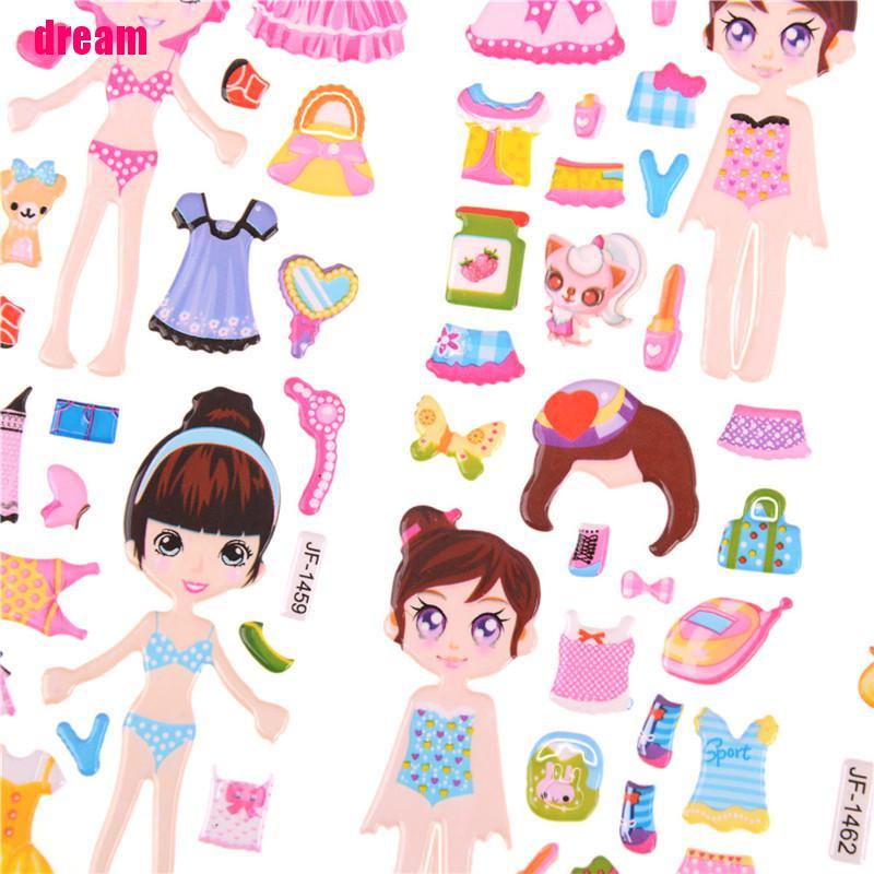Set 5 Miếng Dán Trang Trí Đầm Công Chúa Xinh Xắn