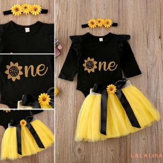 Set Áo Liền Quần+Chân Váy Tutu+Băng Đô Cho Bé Gái