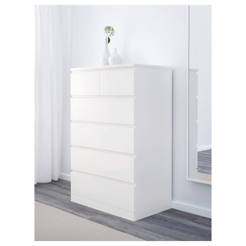 Tủ đựng đồ MDF cao cấp MALM 5 ngăn kéo, thiết kế IKEA kiểu dáng phong cách Bắc Âu hiện đại - DRA_003 | BigBuy360 - bigbuy360.vn