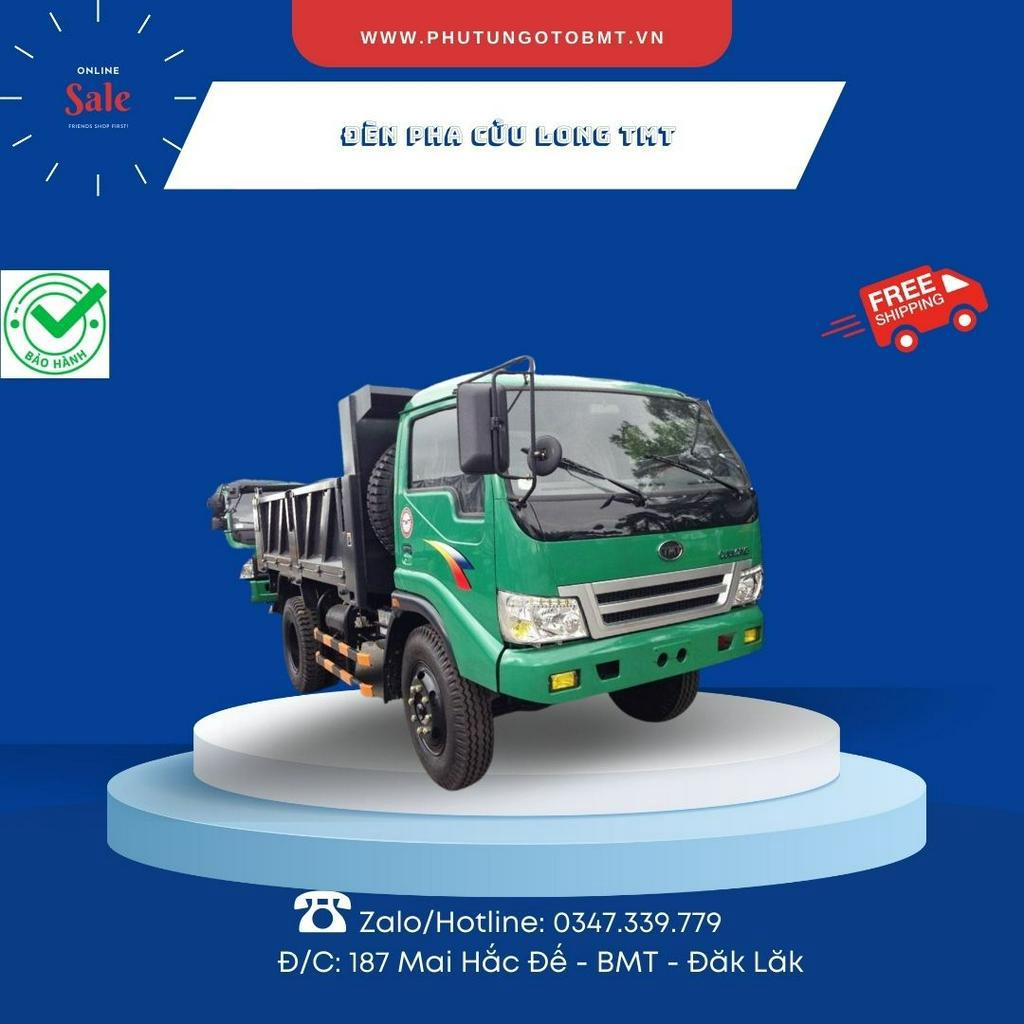 Đèn pha xe tải lắp cho xe Cửu Long TMT 3.5 tấn, 5 tấn, TM13-1001 24v, bóng H3, hàng đẹp