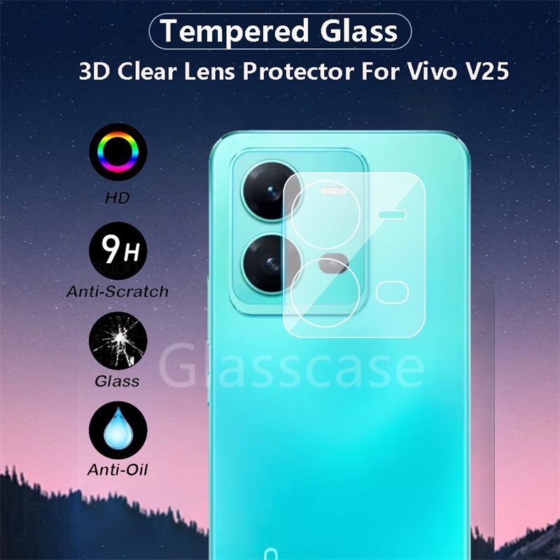 Kính Cường Lực 3D Bảo Vệ Camera Sau Cho Vivo V25 V25e V 25 VivoV25 2022 Vivo V25 5G V25 Pro V25Pro Y22 Y22S Y16