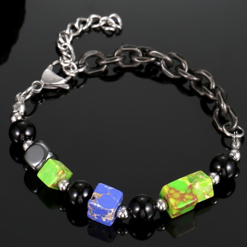 vòng tay hạt xúc xắc nối xích freesize